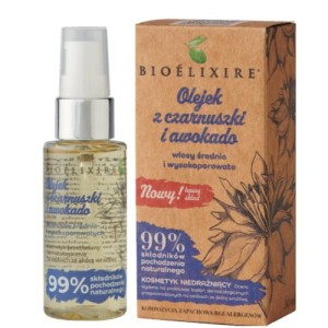 Bioelixire Organic olejek z Czarnuszki i Awokado do włosów i ciała 50ml