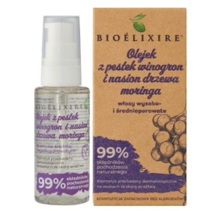 Bioelixire Organic olejek z Pestek Winogron i Moringa do włosów suchych 50ml