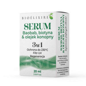 Bioelixire Serum Baobab, Biotyna & Olejek konopny 20ml