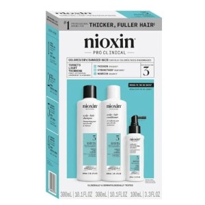 Nioxin System 3 zestaw XL oczyszczający do włosów farbowanych lekko przerzedzonych 300+300+100ml